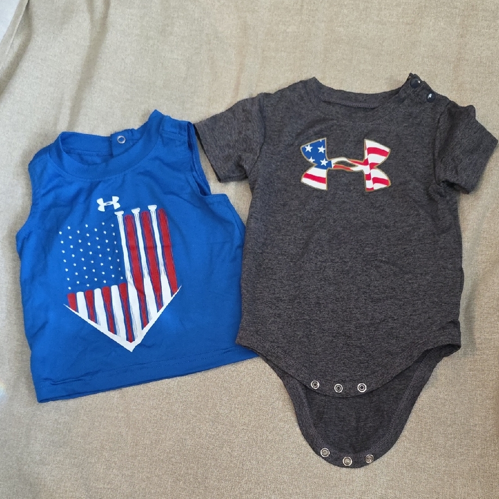 Under Armour Baby, Size 6/9 Months Onesie & Tank Top